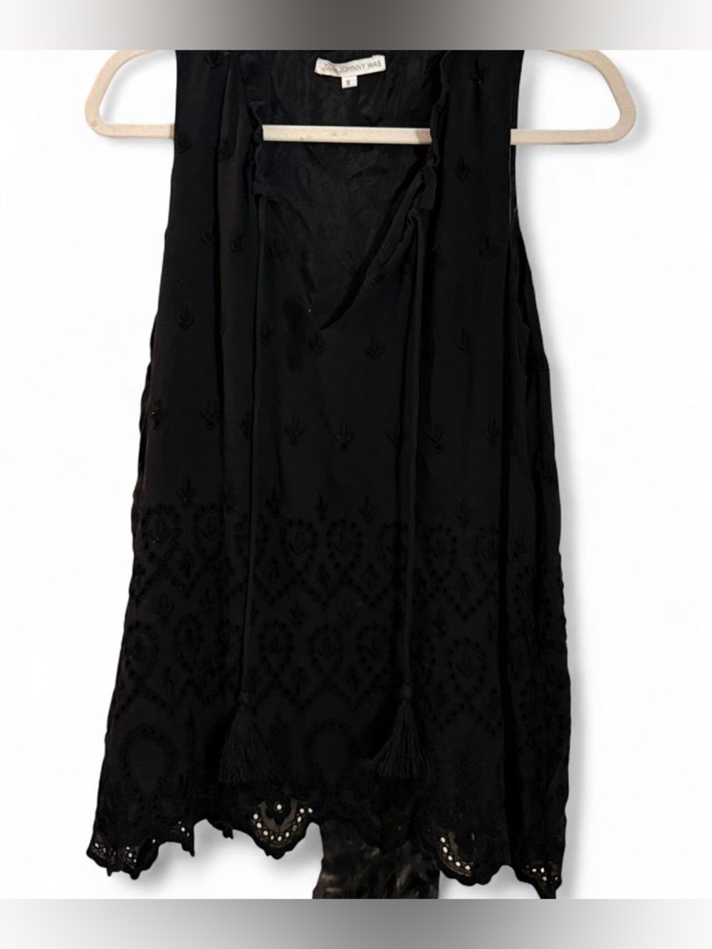 Johnny Was black elegant top